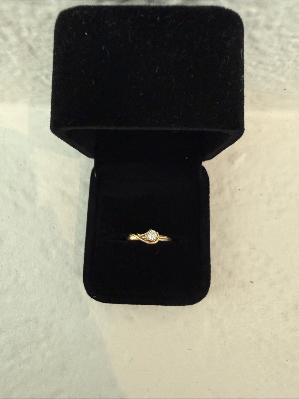 10k Solid Yellow Gold Diamond Ring